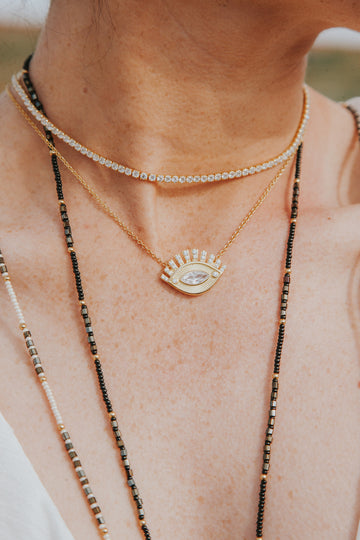 diamond tennis necklace